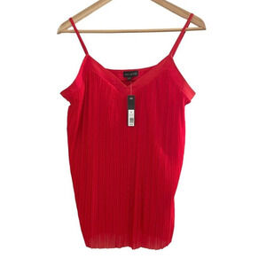 The Limited Red Pleated Tank Top NWT